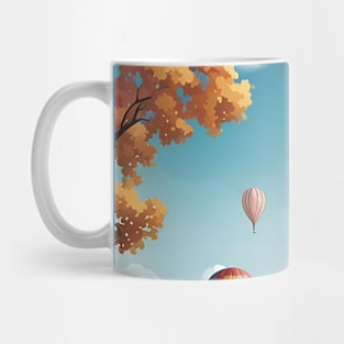 Ballooning In Paris France Travel Ad Poster Mug